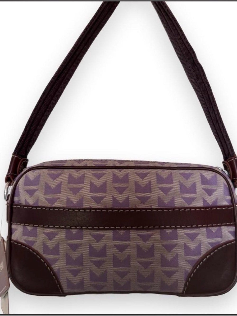 Michael Kors Signature Jacquard Lavender Shoulder Bag NWT Y2K Style $128